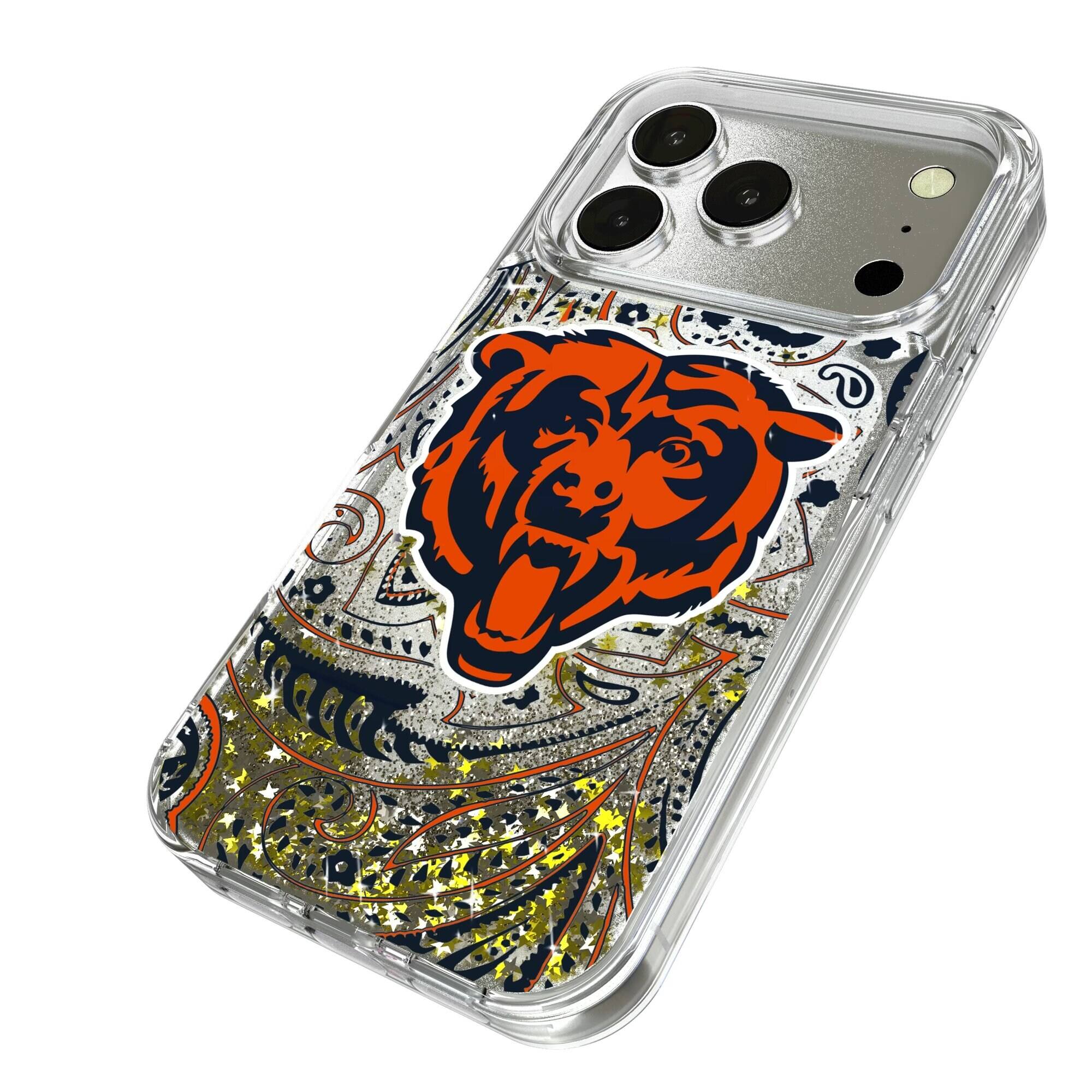 Alt View 1. Keyscaper - Chicago Bears iPhone Paisley Design Glitter Case - 16 - Multicolor.