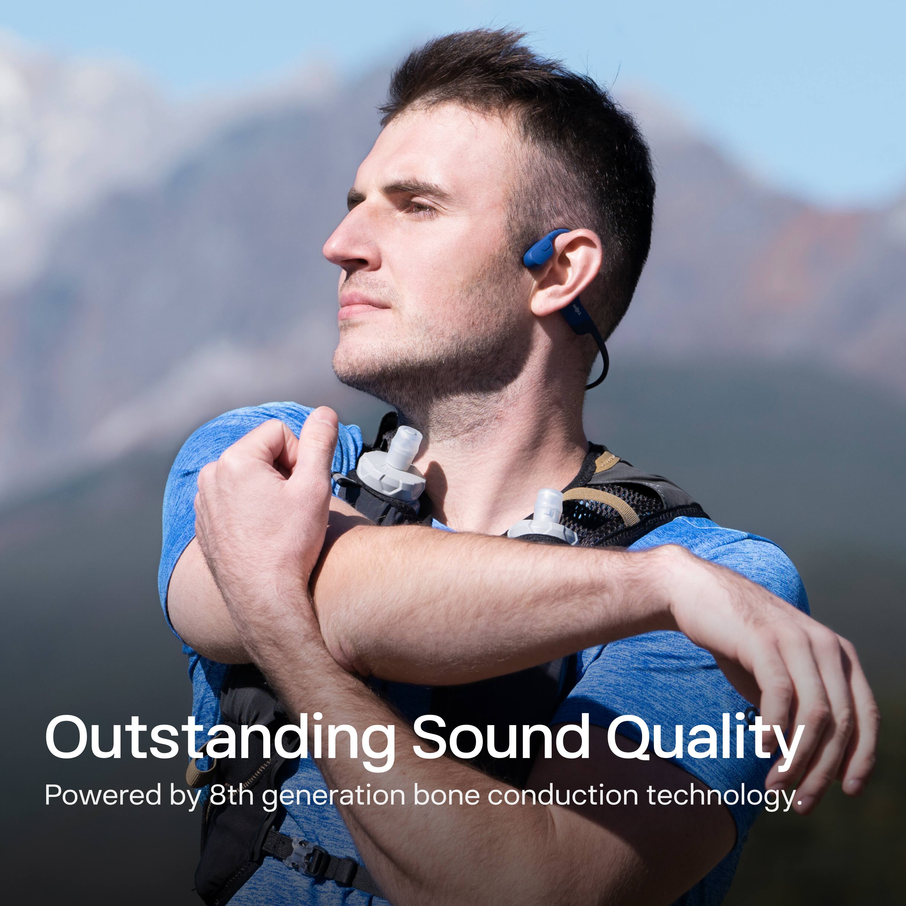 Outstanding Sound Quality  
Powered by 8th generation bone conduction technology.
