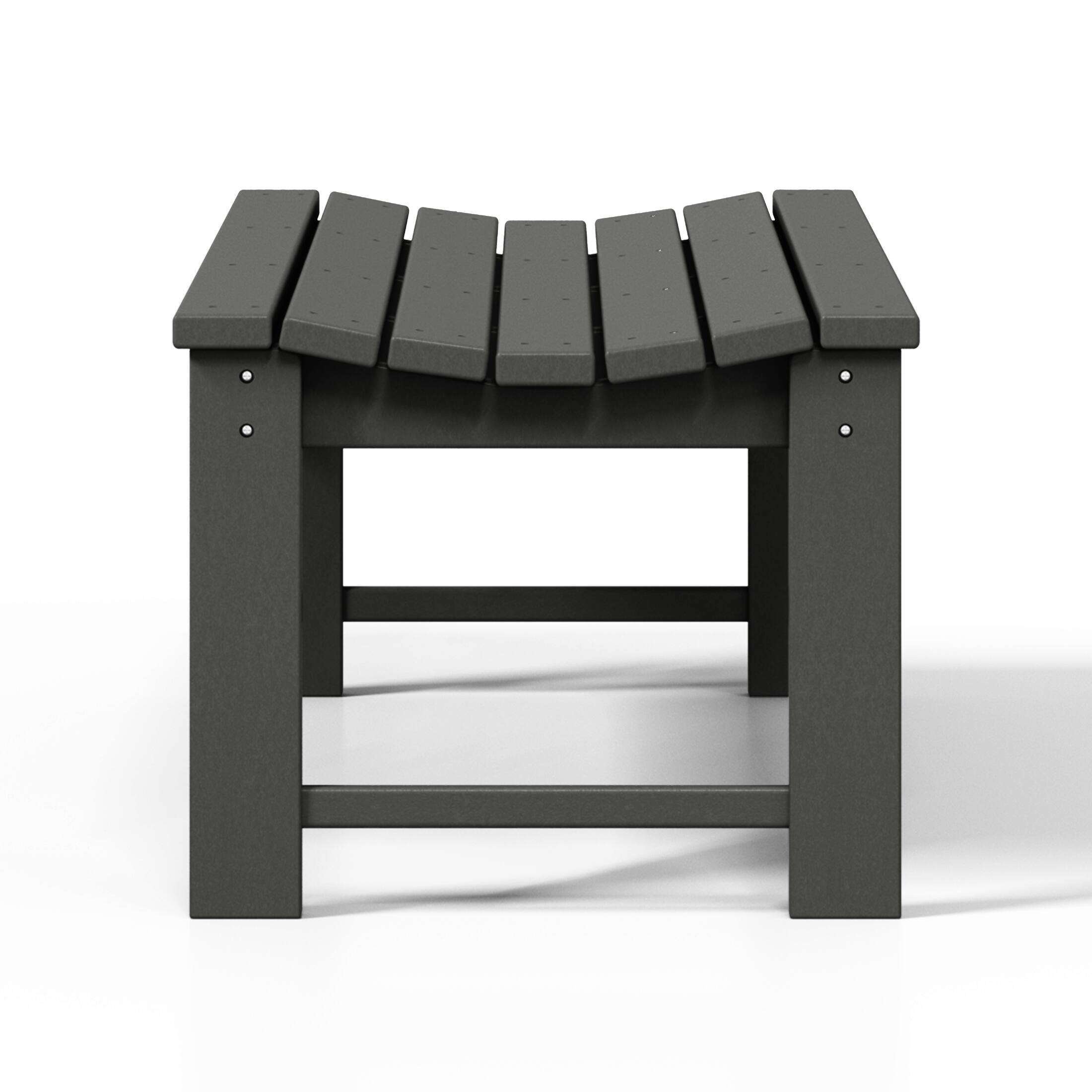 Left. WestinTrends - WestinTrends Malibu 48" length backless Poly Wood Outdoor / Garden bench - Gray.