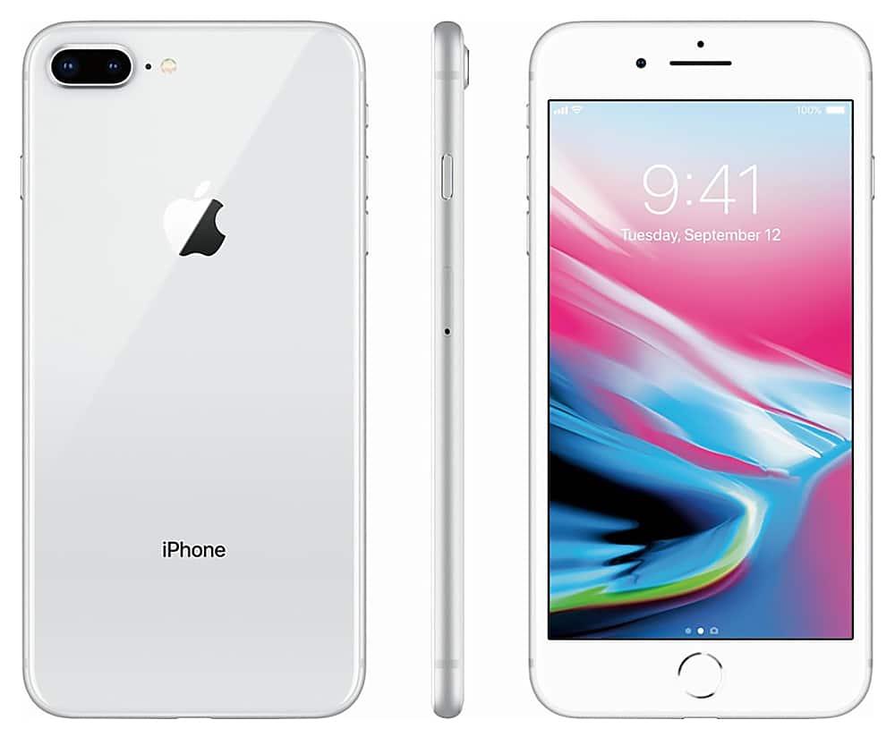 Alt View 11. Apple - Pre-Owned iPhone 8 Plus 64GB Phone (Unlocked) - Silver.