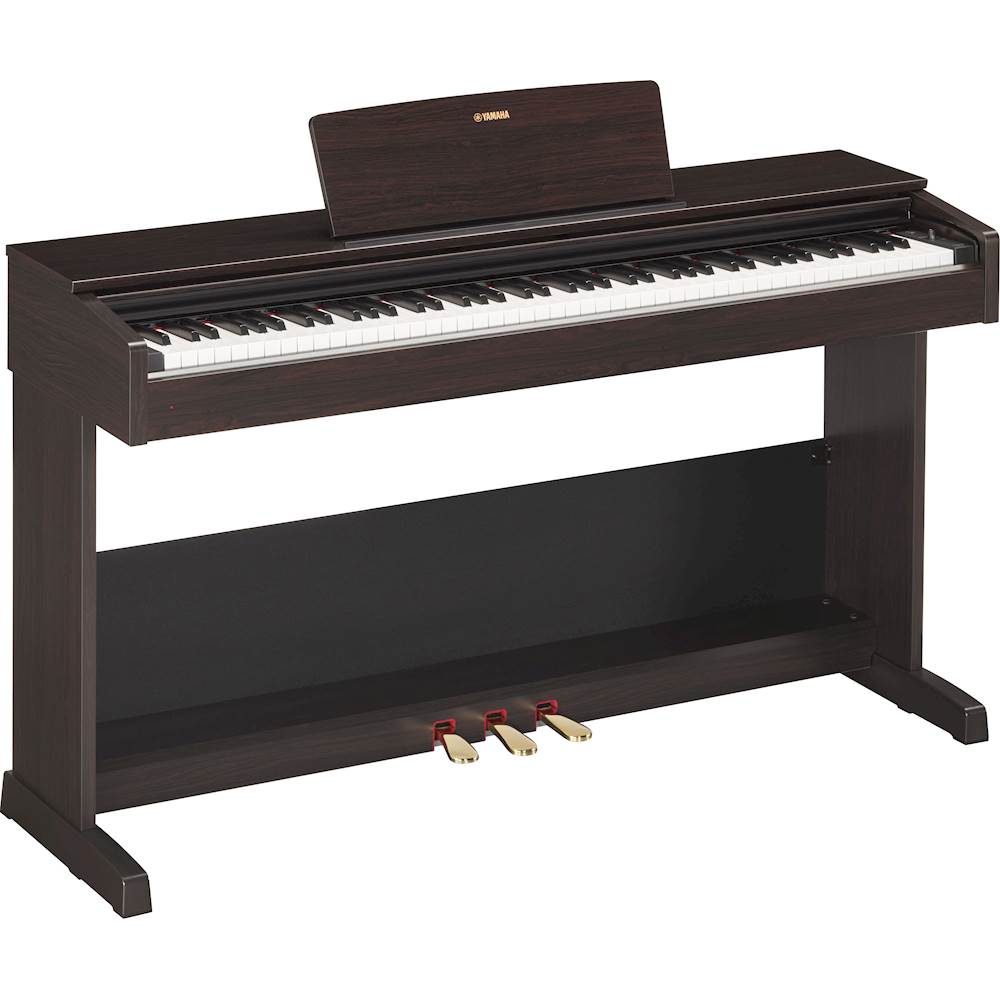 Angle View: Yamaha YDP-144R Arius Series Digital Console Piano with Bench, Rosewood