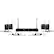 Front. Gemini - 4-Channel Wireless Microphone System - Black.
