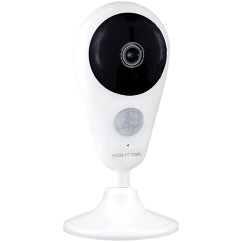 Left View: Night Owl - 4-Channel Indoor Wireless Surveillance System - White
