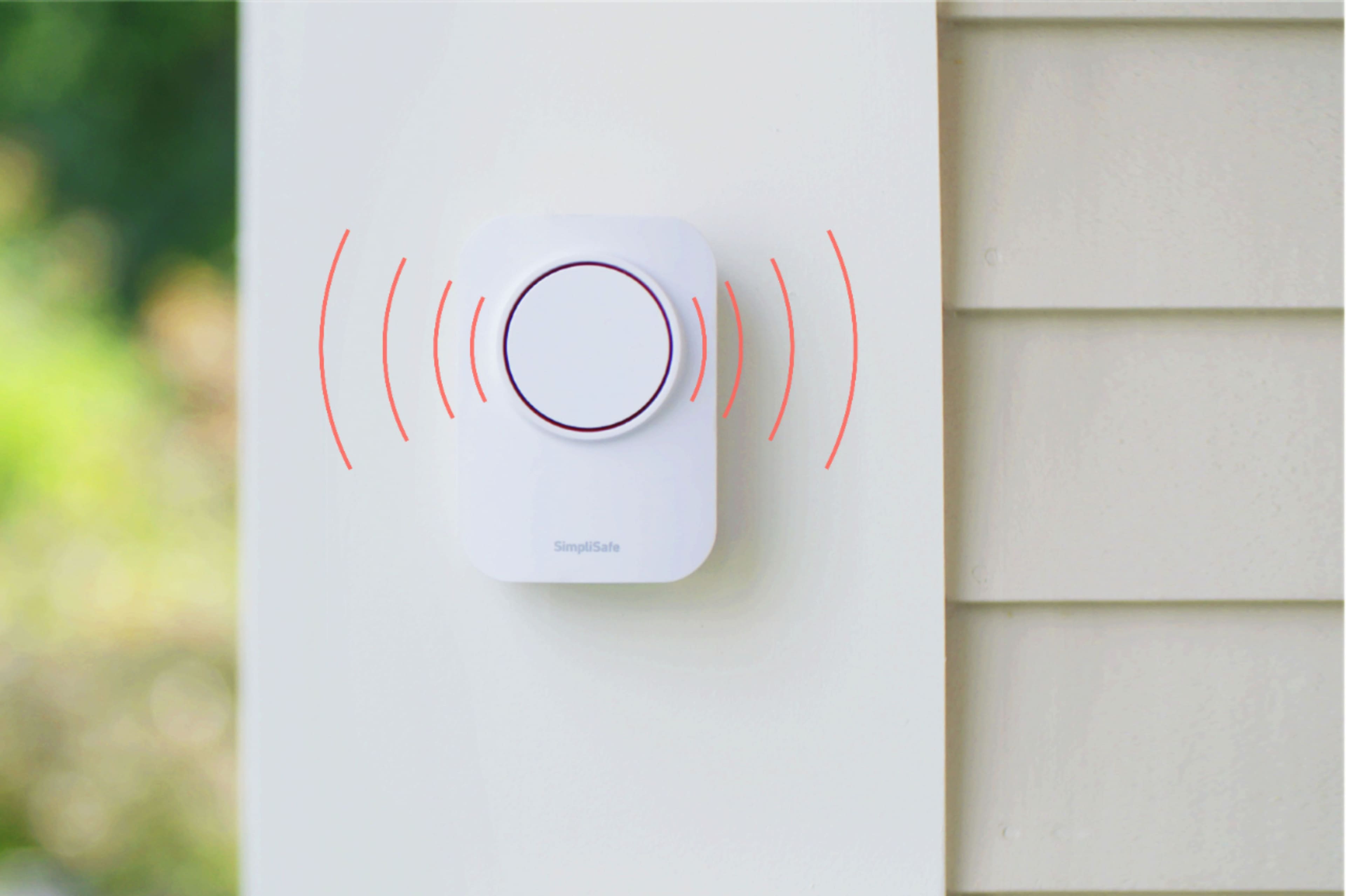 Alt View 11. SimpliSafe - Wireless Auxiliary Siren - White.