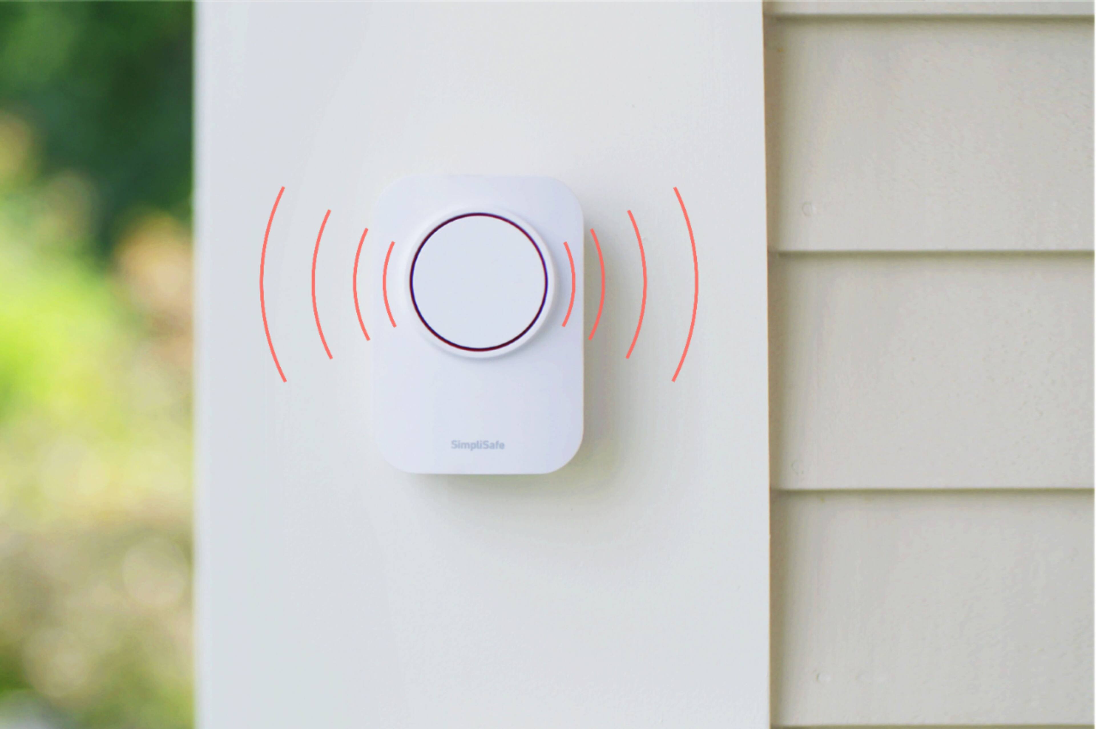 Alt View 11. SimpliSafe - Wireless Auxiliary Siren - White.