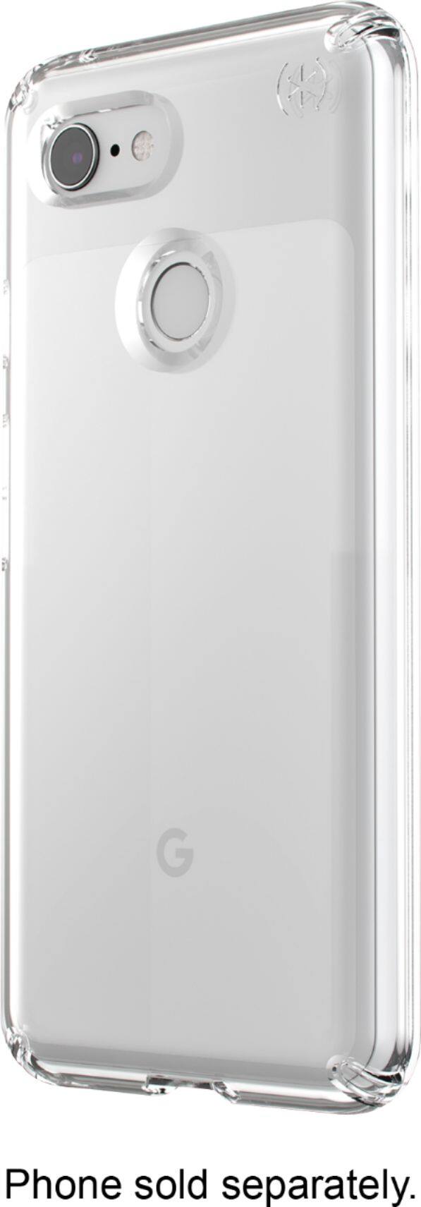 Angle. Speck - Presidio STAY CLEAR Case for Google Pixel 3 Cell Phones - Clear.