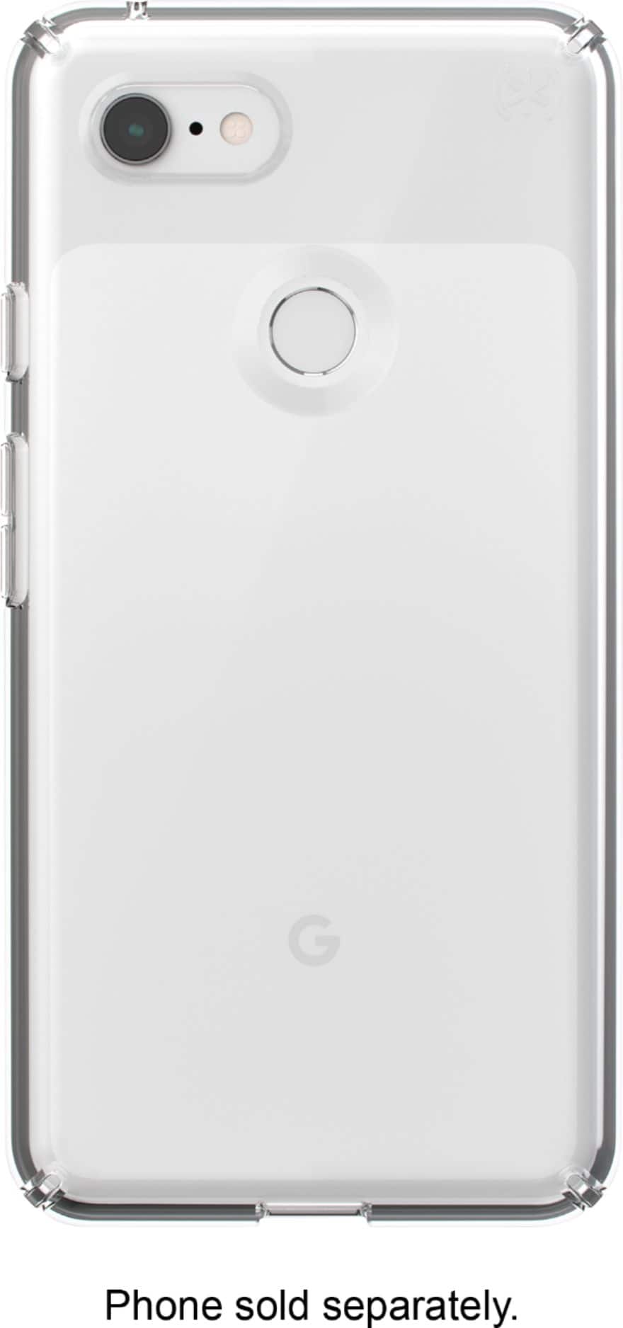 Left View: Speck - Presidio STAY CLEAR Case for Google Pixel 3 XL Cell Phones - Clear