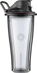 Vitamix - 20-Oz. Blending Cup - Clear/Black - Front_Zoom