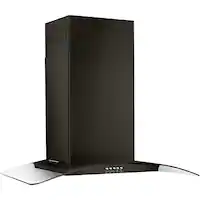 Whirlpool - 30 inches - Externally Vented & Recirculating - Wall Range Hood - Black Stainless Steel - Left_Zoom