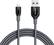 Front. Anker - Apple MFi Certified PowerLine+ 6' Lightning-to-USB Type A Charge-and-Sync Cable - Gray.