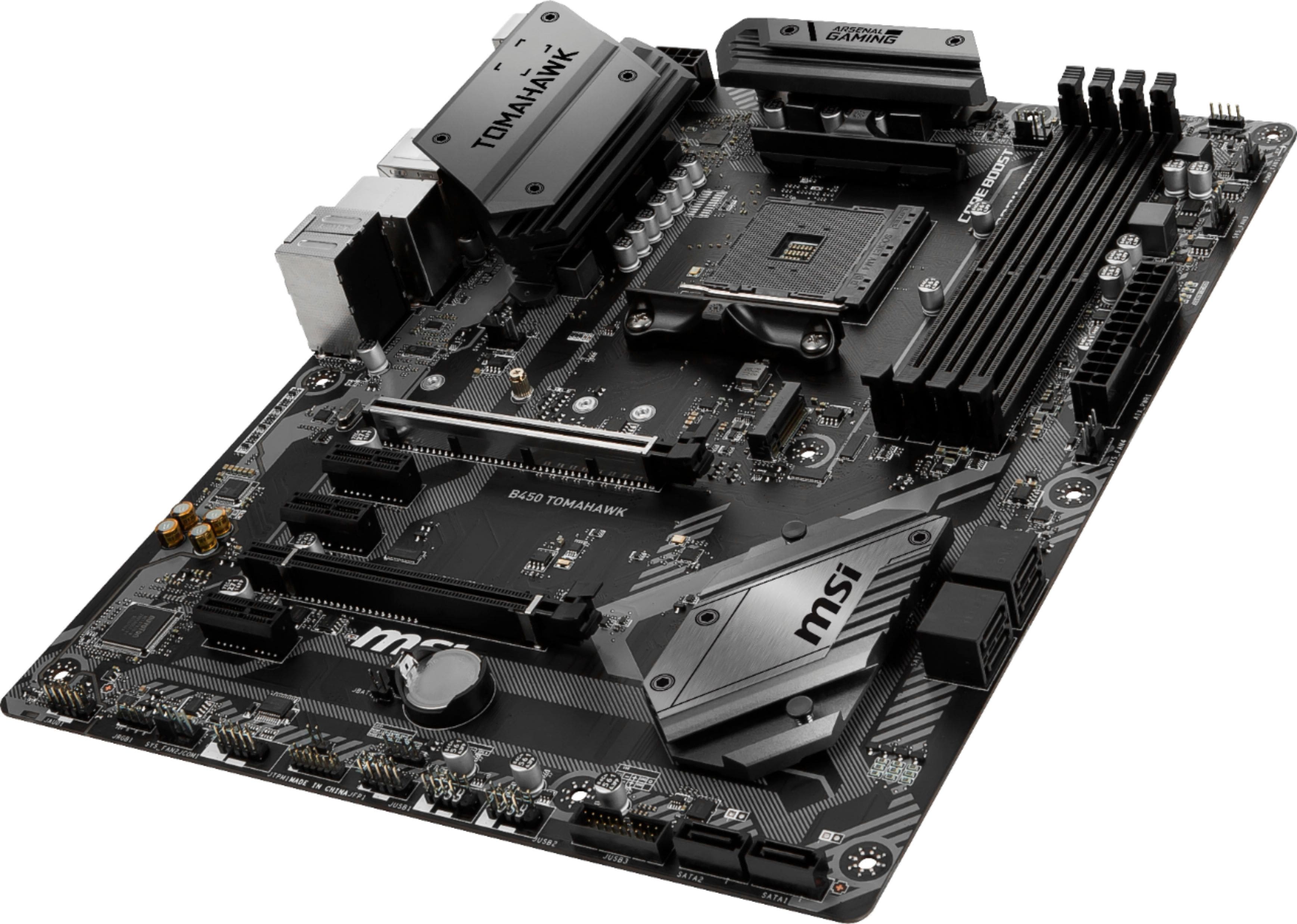 Alt View 12. MSI - B450 TOMAHAWK (Socket AM4) USB 3.1 Gen 1 AMD Motherboard with LED Lighting.