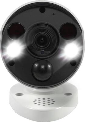 Swann - Indoor/Outdoor Wired Network Surveillance Camera - Black/White