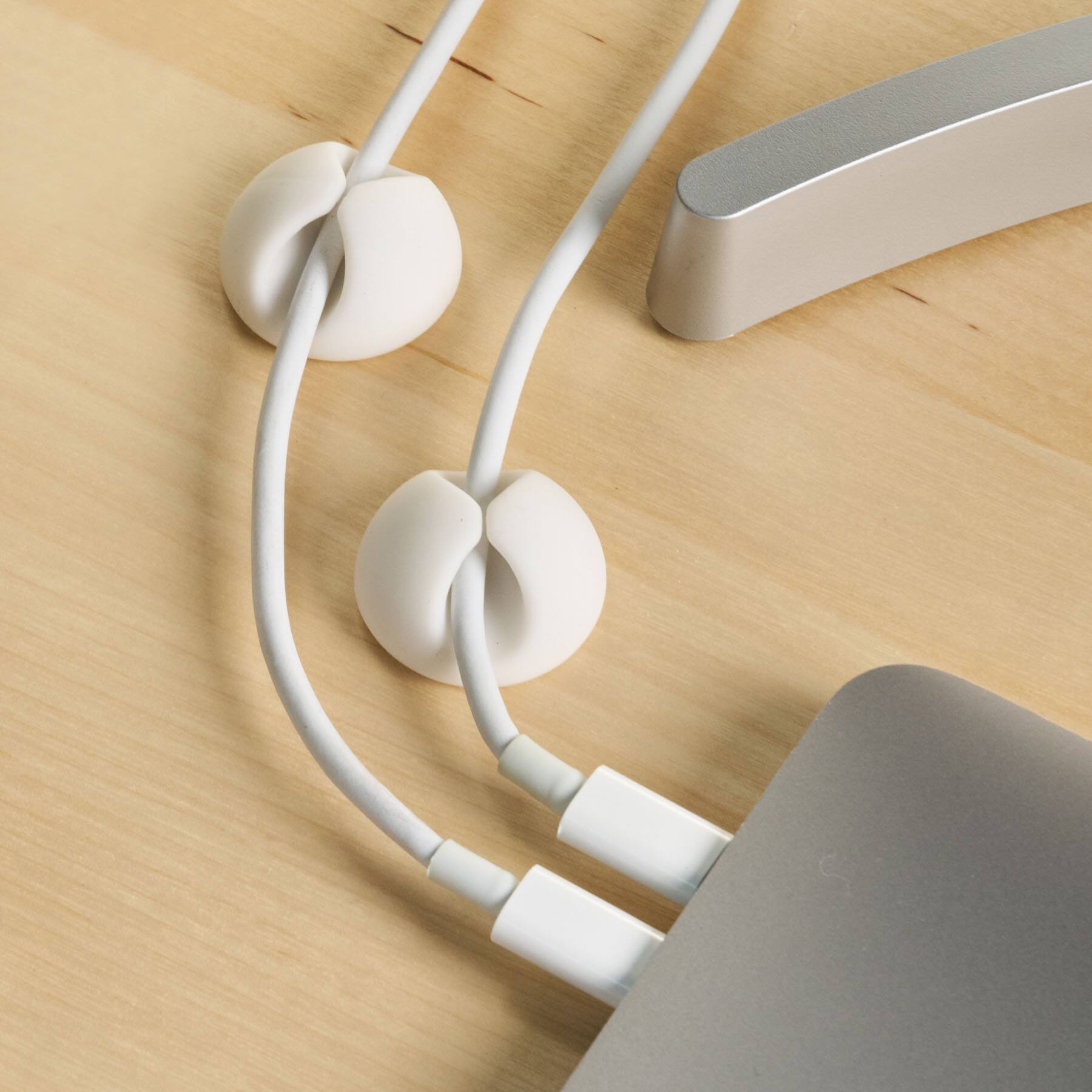 Angle. Wrap-It Storage - Wrap-It Storage Cable Clips - Single (10-Pack) White - Silicone Adhesive Backed Cord Holders - White.