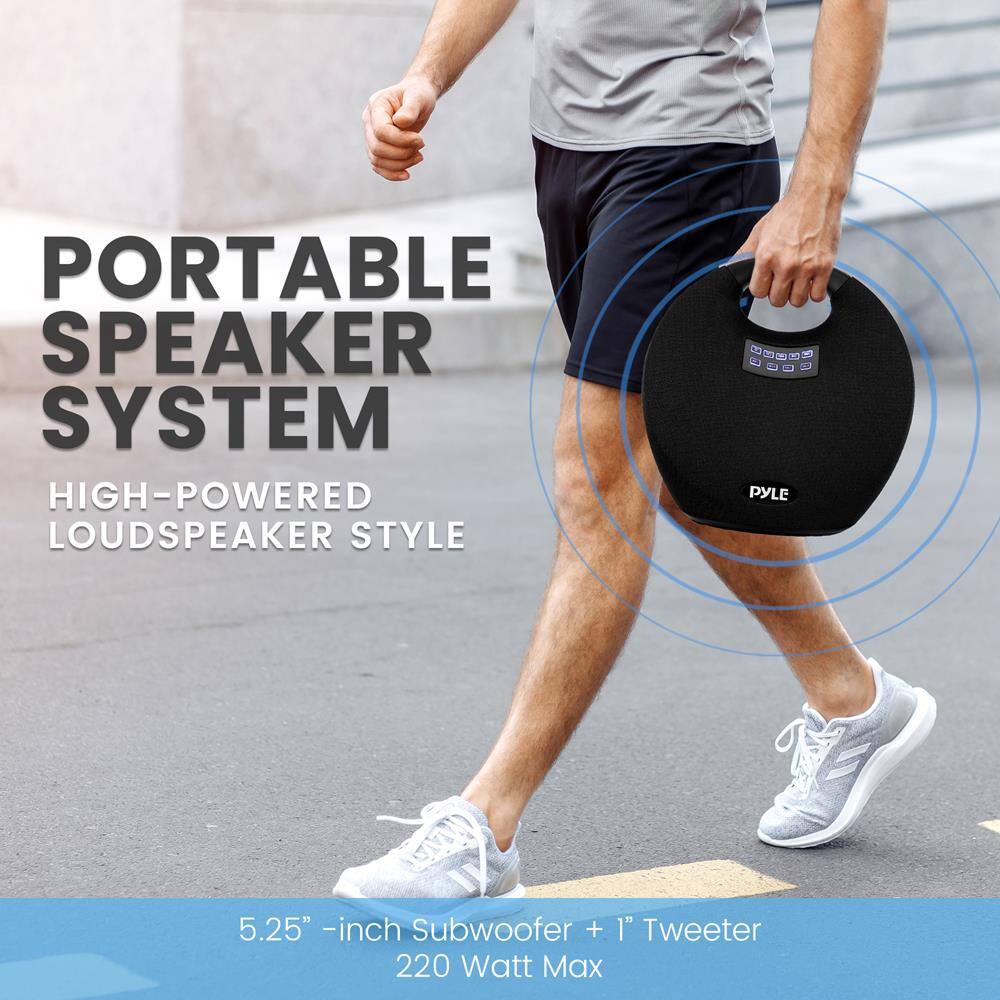 PORTABLE SPEAKER SYSTEM  
HIGH-POWERED LOUDSPEAKER STYLE  

5.25" -inch Subwoofer + 1" Tweeter  
220 Watt Max