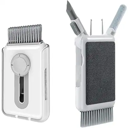 Front. Schertz - Multifunctional Electronics Cleaning Kit – AirPods Cleaner, Keyboard & Laptop Cleaner, Screen Cleaner with Microfiber Cl - white.