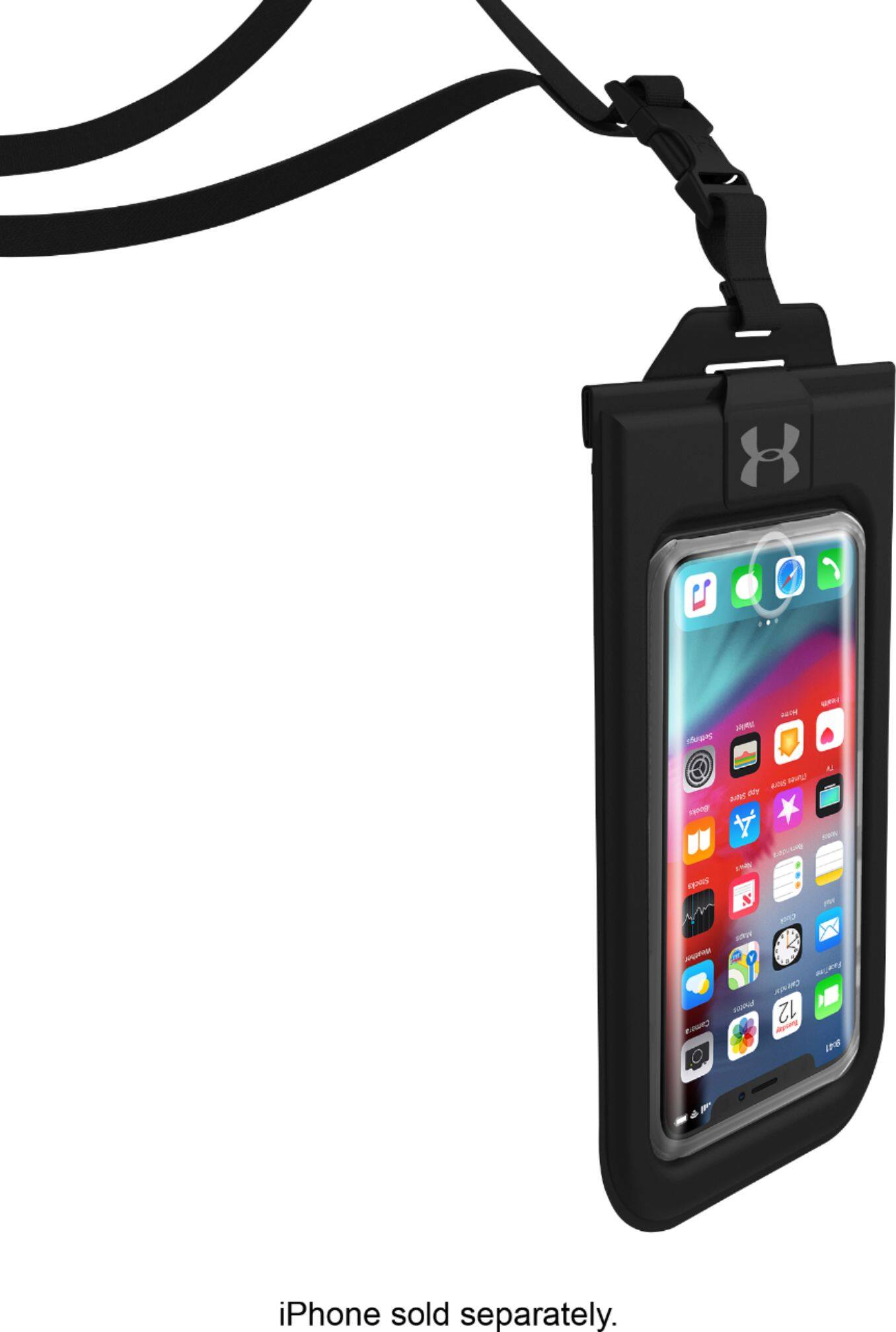 Angle. Under Armour - Protect Dry Bag for Most Cell Phones - Black/Clear.