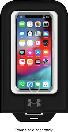 Front. Under Armour - Protect Dry Bag for Most Cell Phones - Black/Clear.