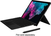 Left Zoom. Microsoft - Surface Pro 6 - 12.3" Touch Screen - Intel Core i5 - 8GB Memory - 256GB Solid State Drive - With Keyboard - Black.
