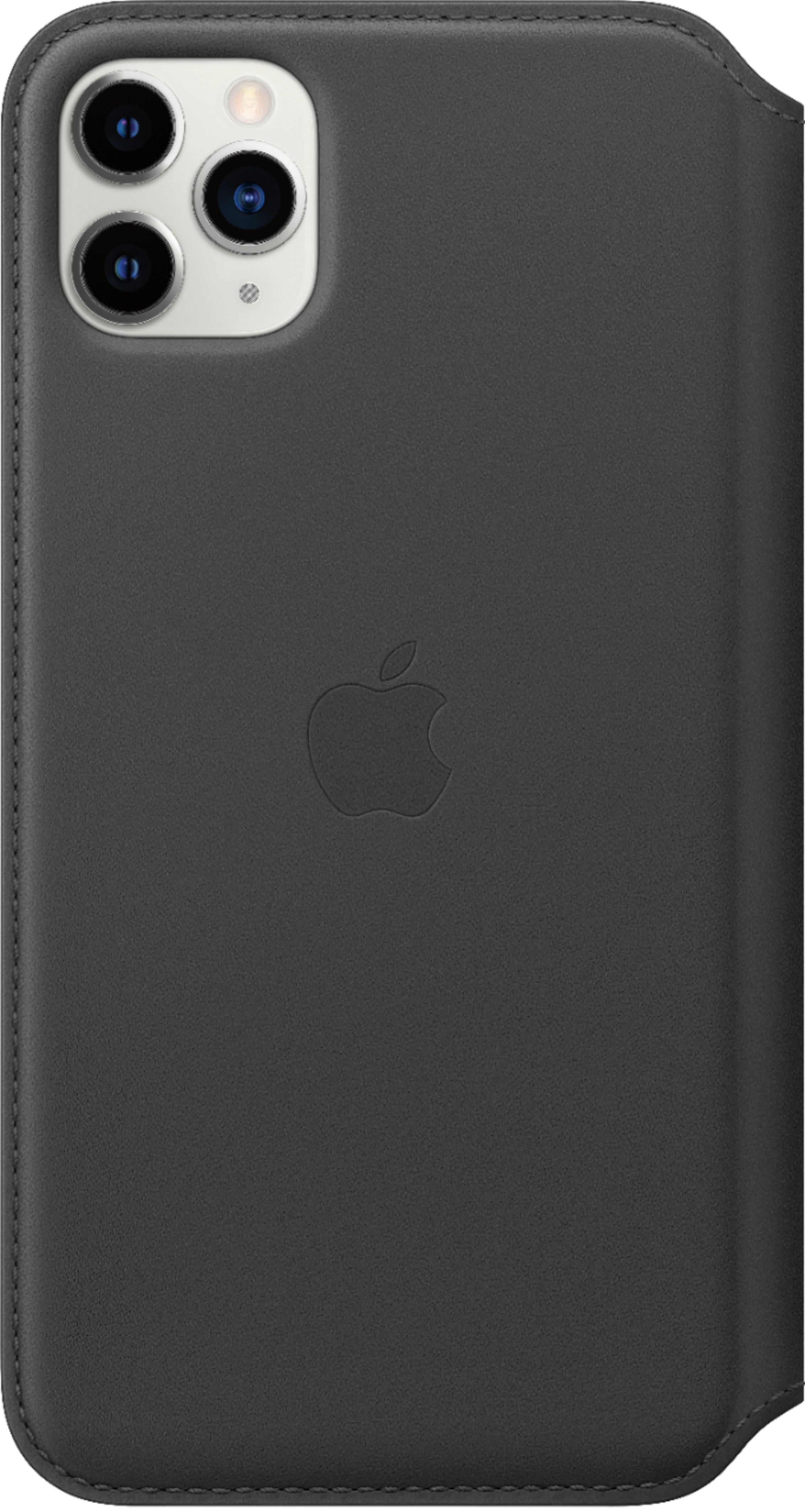 Best Buy Apple Iphone 11 Pro Max Leather Folio Black Mx082zm A