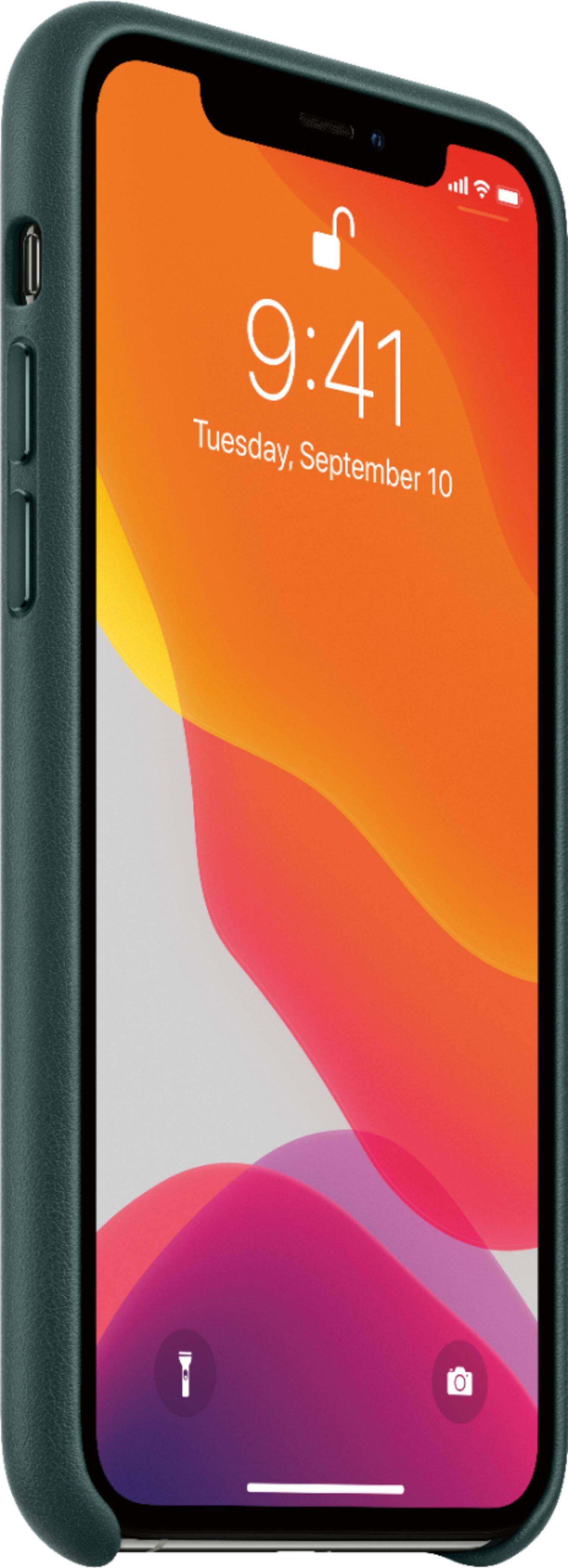 Alt View 12. Apple - iPhone 11 Pro Leather Case - Forest Green.
