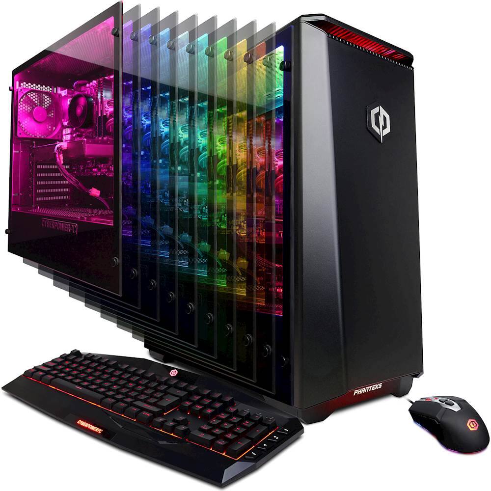 CyberPowerPC Gaming Desktop AMD Ryzen 2600X 16GB Memory NVIDIA
