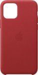 Front Zoom. Apple - iPhone 11 Pro Leather Case - (PRODUCT)RED.