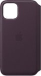 Front Zoom. Apple - iPhone 11 Pro Leather Folio - Aubergine.