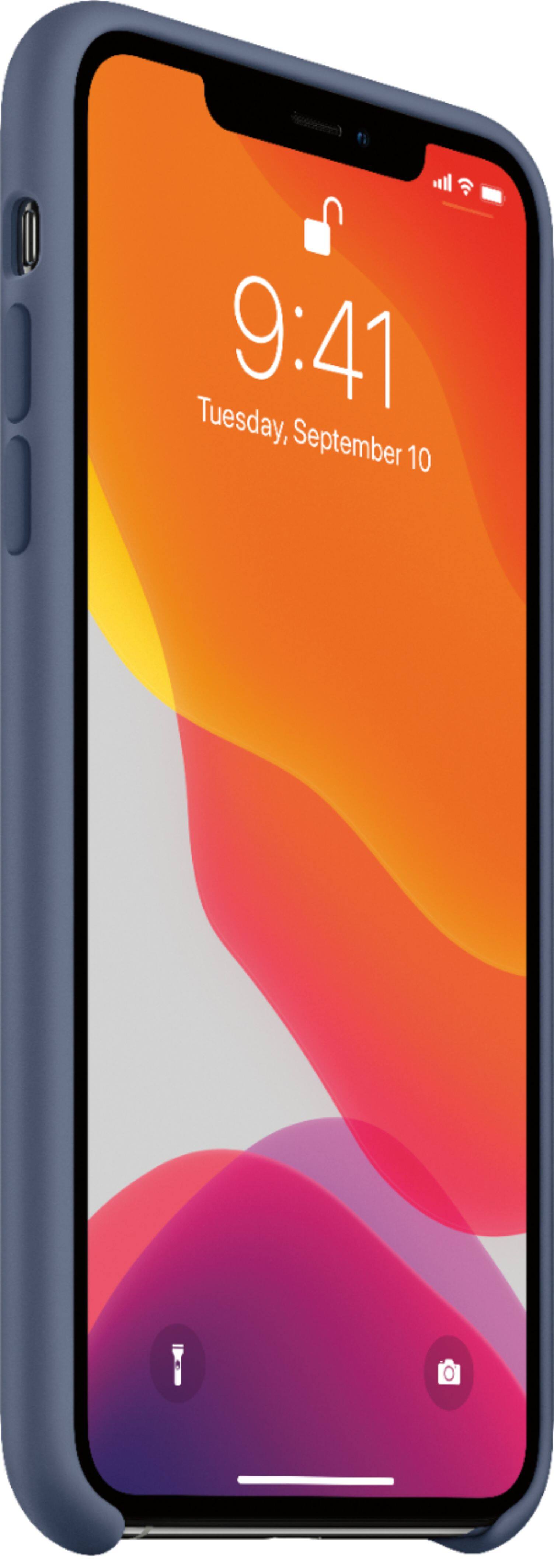 Alt View 12. Apple - iPhone 11 Pro Max Silicone Case - Alaskan Blue.