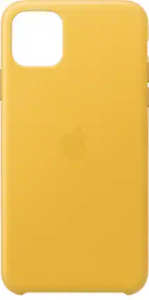 Front. Apple - iPhone 11 Pro Max Leather Case - Meyer Lemon.