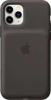 Front. Apple - iPhone 11 Pro Smart Battery Case - Black.