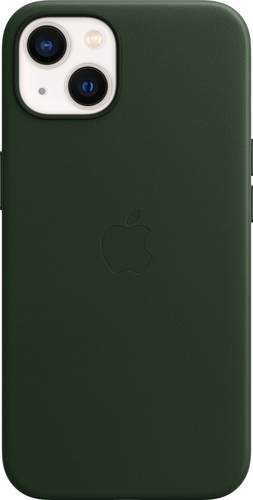 Apple - iPhone 13 Leather Case with MagSafe - Sequoia Green
