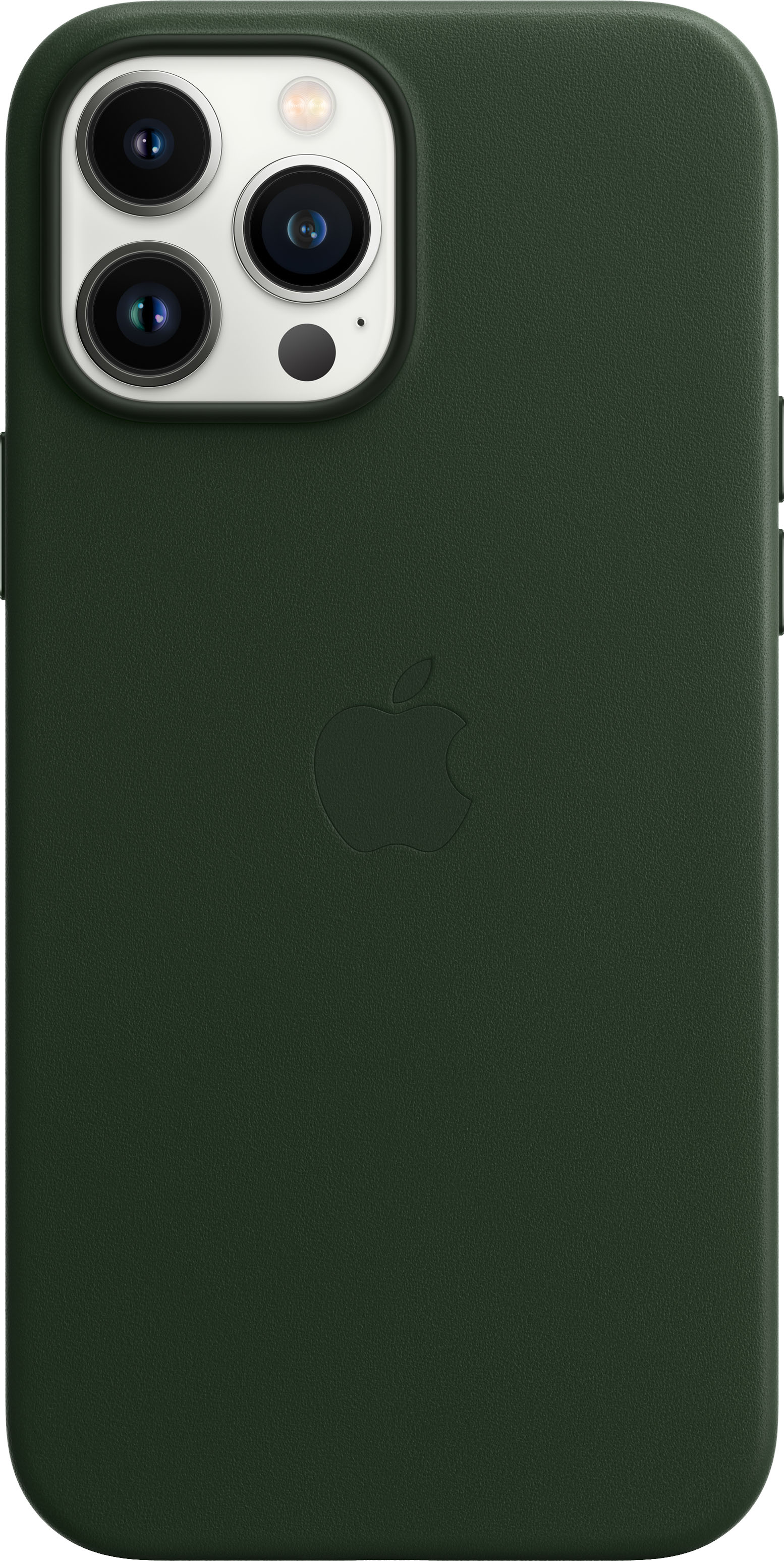 Apple Iphone 13 Pro Max Leather Case With Magsafe Sequoia Green Mm1q3zm A Best Buy