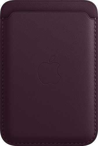 Apple - iPhone® Leather Wallet with MagSafe - Dark Cherry