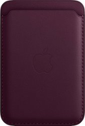 Apple - iPhone® Leather Wallet with MagSafe - Dark Cherry - Front_Zoom