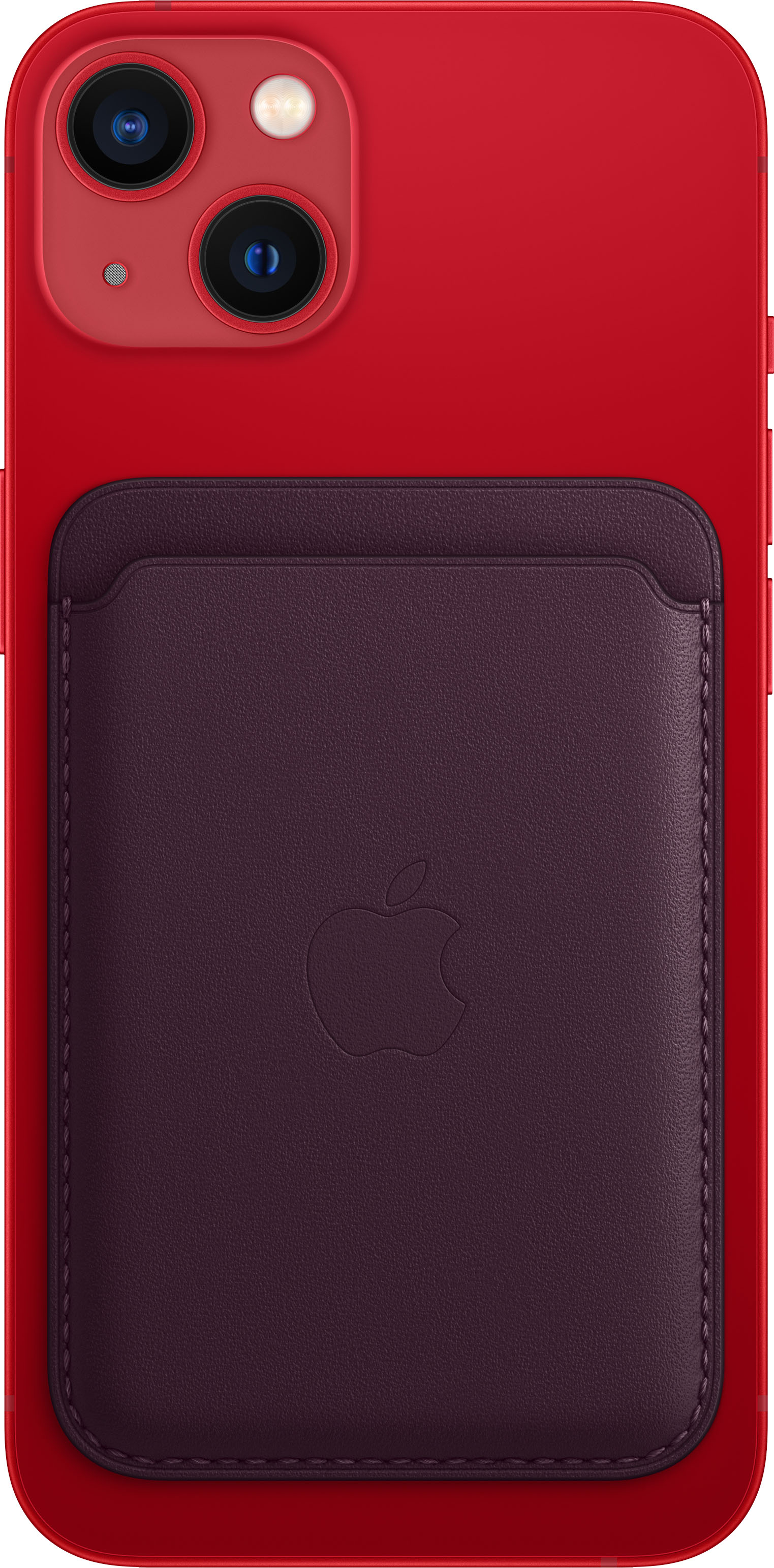 Apple iPhone Leather Wallet with MagSafe Dark Cherry MM0T3ZM/A - Best Buy