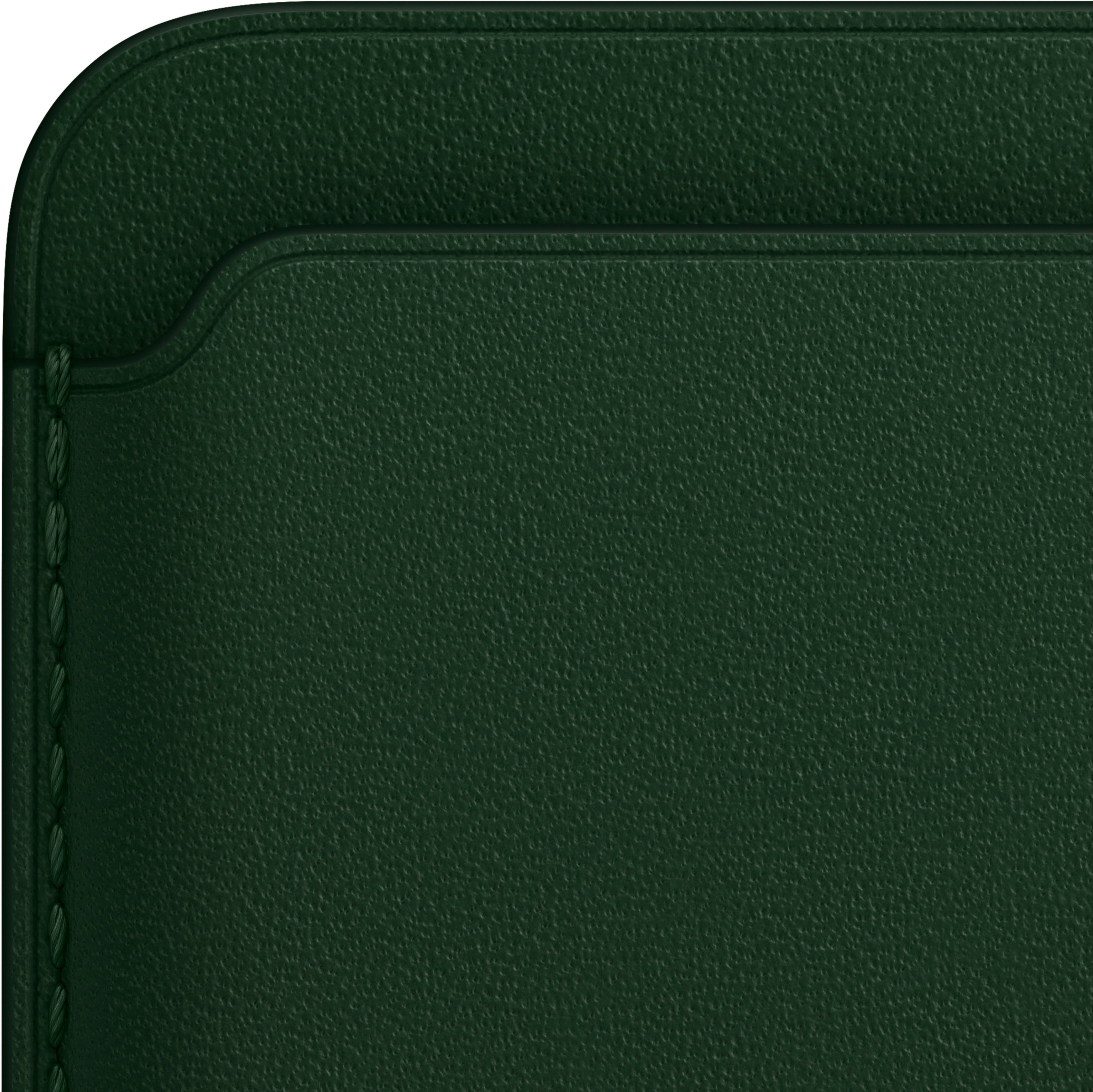 Magsafe Leather Designer Wallet - Small Font - Dark Green