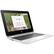 Left. HP - 2-in-1 11.6" Touch-Screen Chromebook - Intel Celeron - 4GB Memory - 32GB eMMC Flash Memory - Snow White.