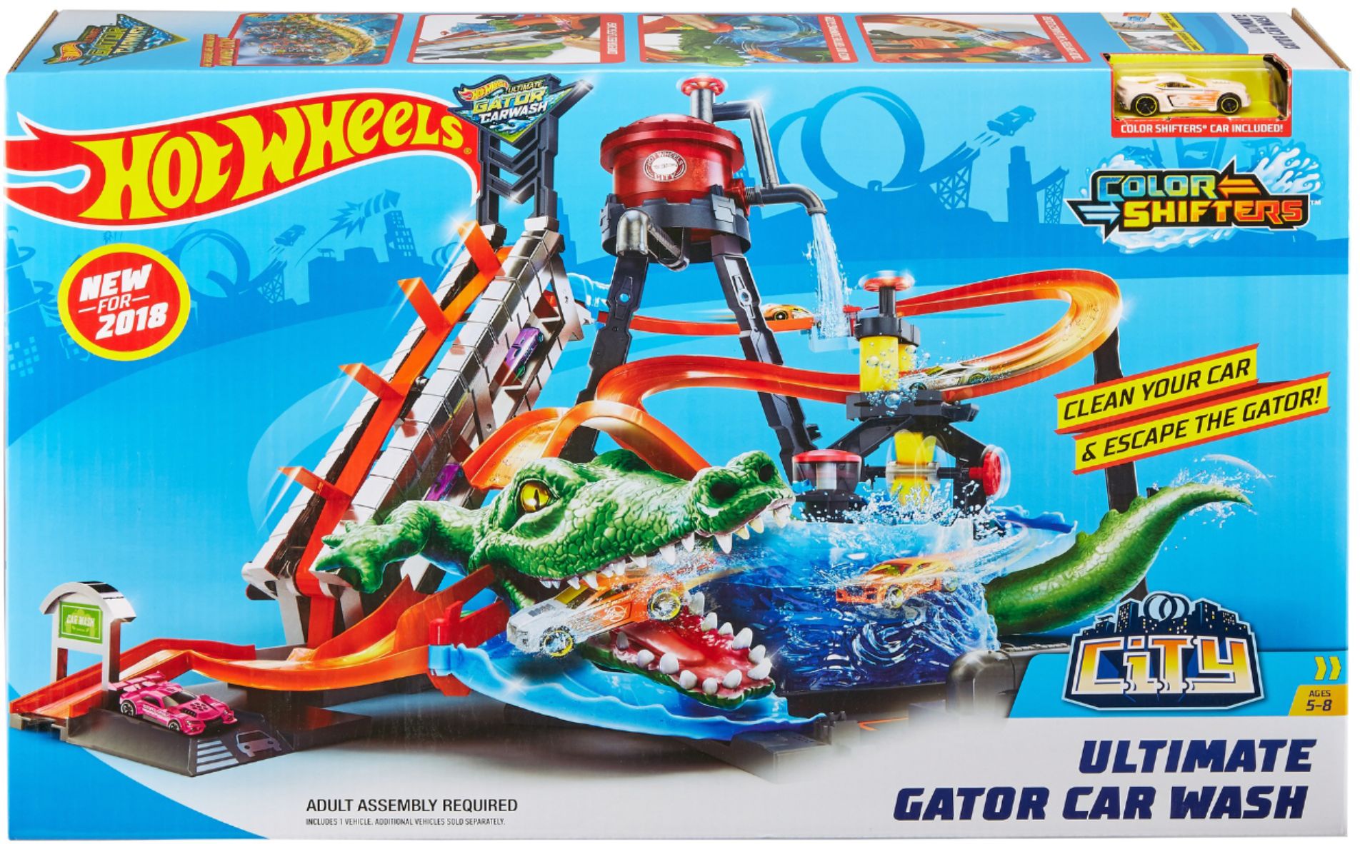 Hot Wheels FTB67 Ultimate Gator Car Wash Play Set for sale online 