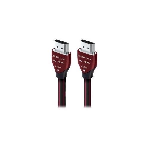 Angle View: AudioQuest - Cherry Cola 50' Active Optical 18Gbps HDMI Cable - Black/Red