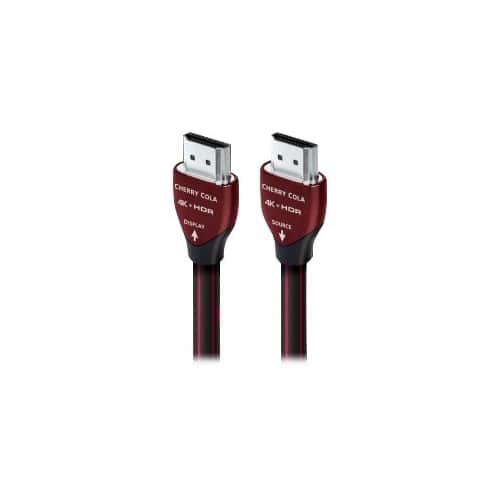 Angle View: AudioQuest - Cherry Cola 66' HDMI Cable - Black/Red