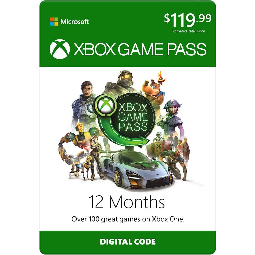 Front. Microsoft - Xbox Game Pass - 12-Month Digital Code.