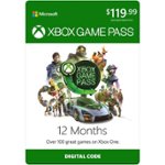 Front Zoom. Microsoft - Xbox Game Pass - 12-Month Digital Code [Digital].