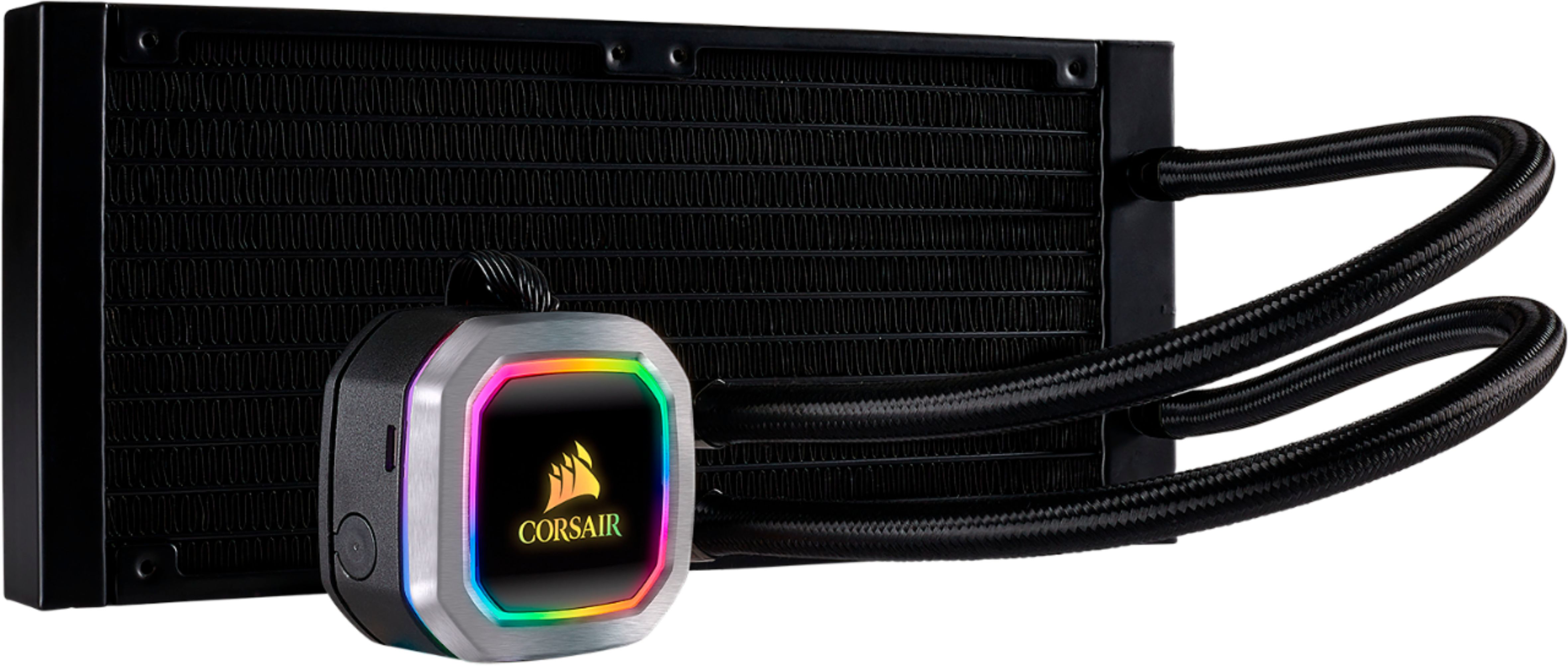 Best Buy: CORSAIR Hydro Series H100i Platinum 120mm Processor Cooling System with RGB Black/Silver CW-9060039-WW
