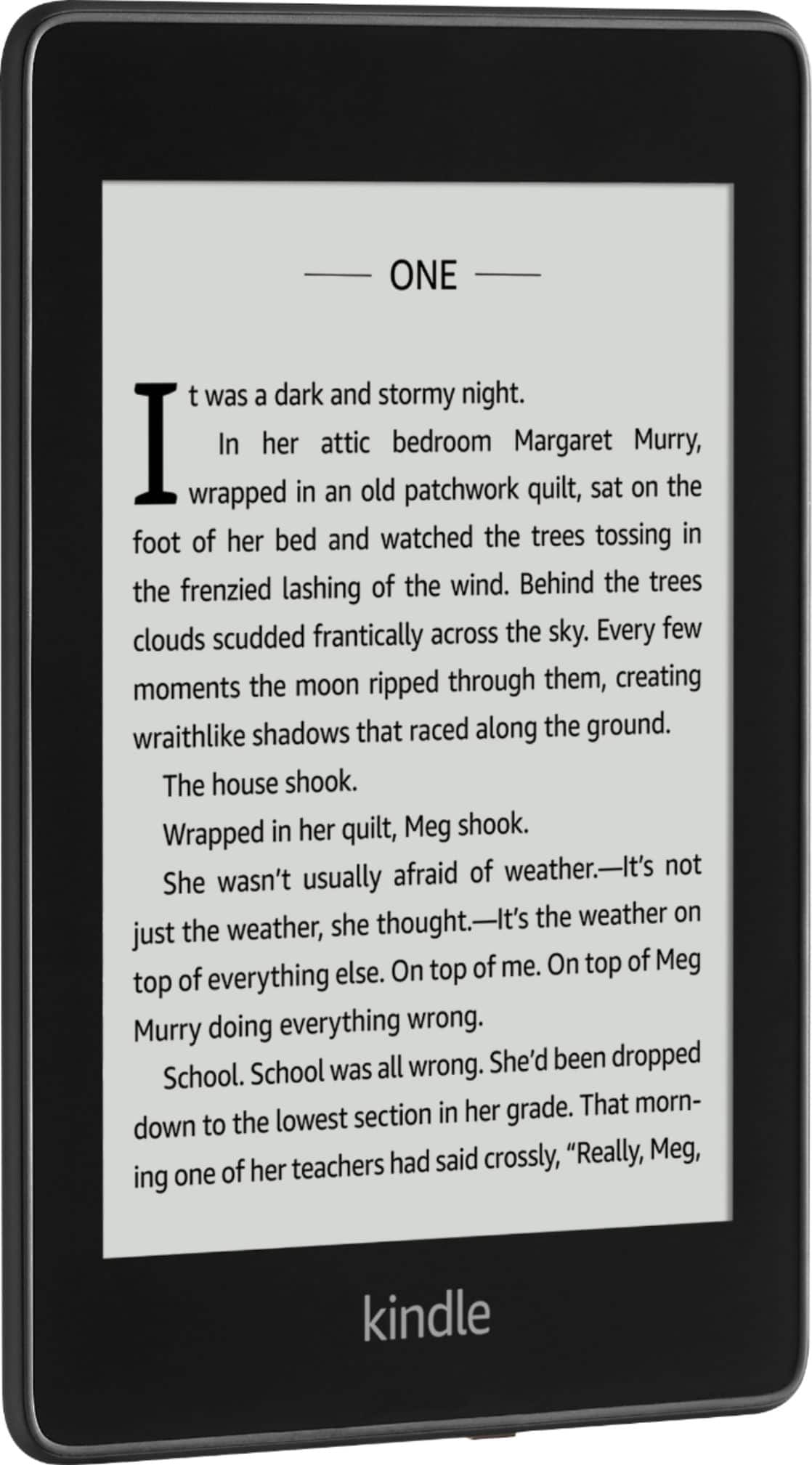 Angle. Amazon - Kindle Paperwhite 8GB - Waterproof - Ad-Supported - Black.