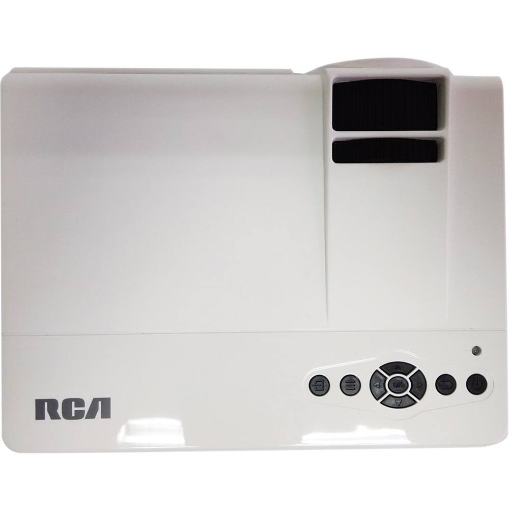Top. RCA - RPJ116 WVGA LCD Projector - White.