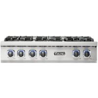 Viking - Professional 7 Series 35.9" LP Gas Cooktop - Stainless steel - Front_Zoom
