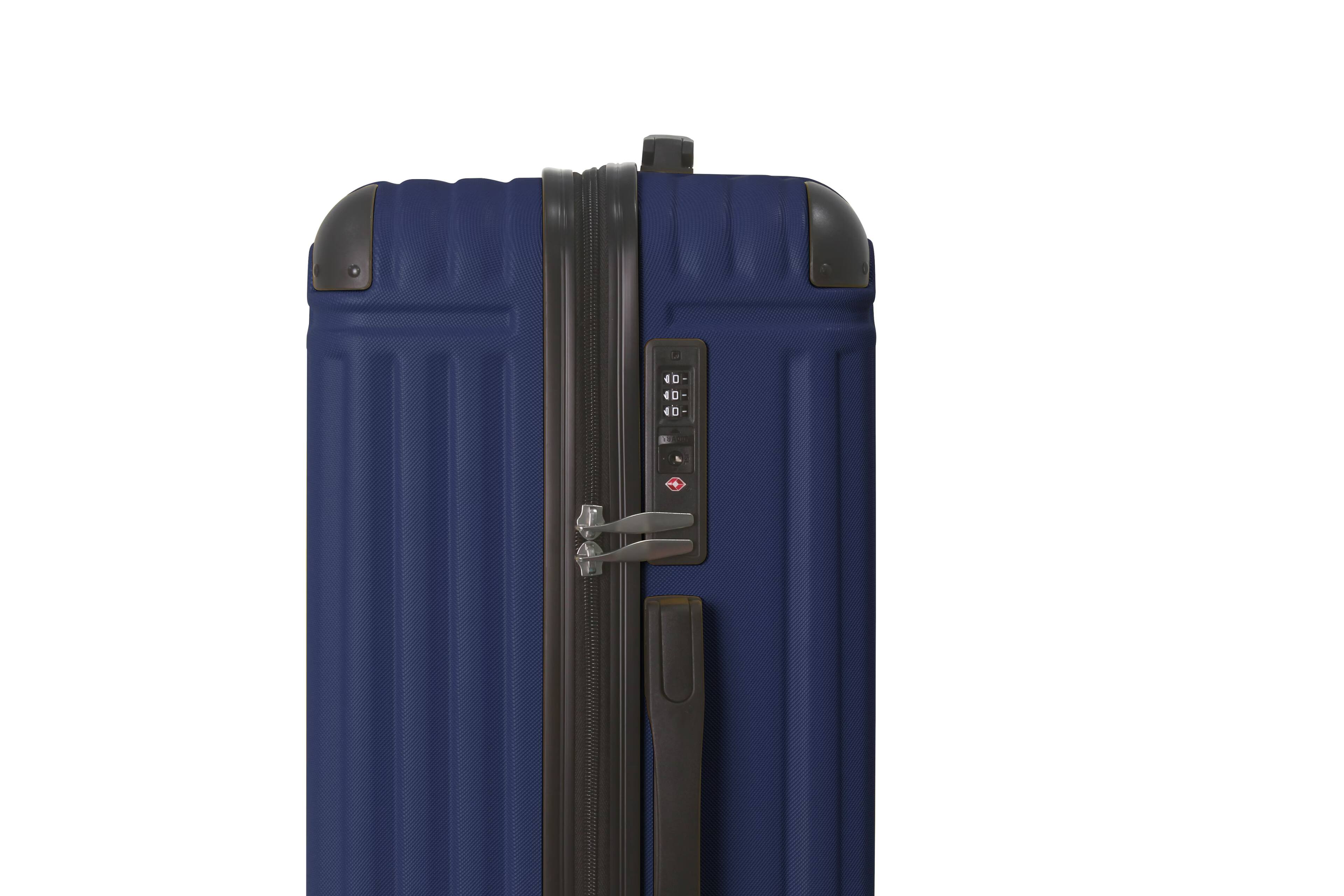 Alt View 6. Bestier - 3-Piece ABS Hardshell Luggage Set (20”/24”/28”) with TSA Lock, Silent Spinner Wheels & Telescopic Handle - Blue.