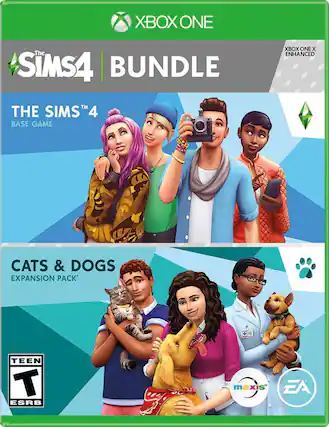 Front. Electronic Arts - The Sims 4 Plus Cats and Dogs Bundle. - T (Teen 13+)