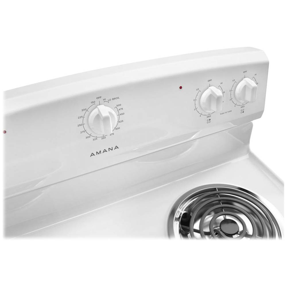 Amana White 4.8 Cu. Ft. Coil Top Electric Range