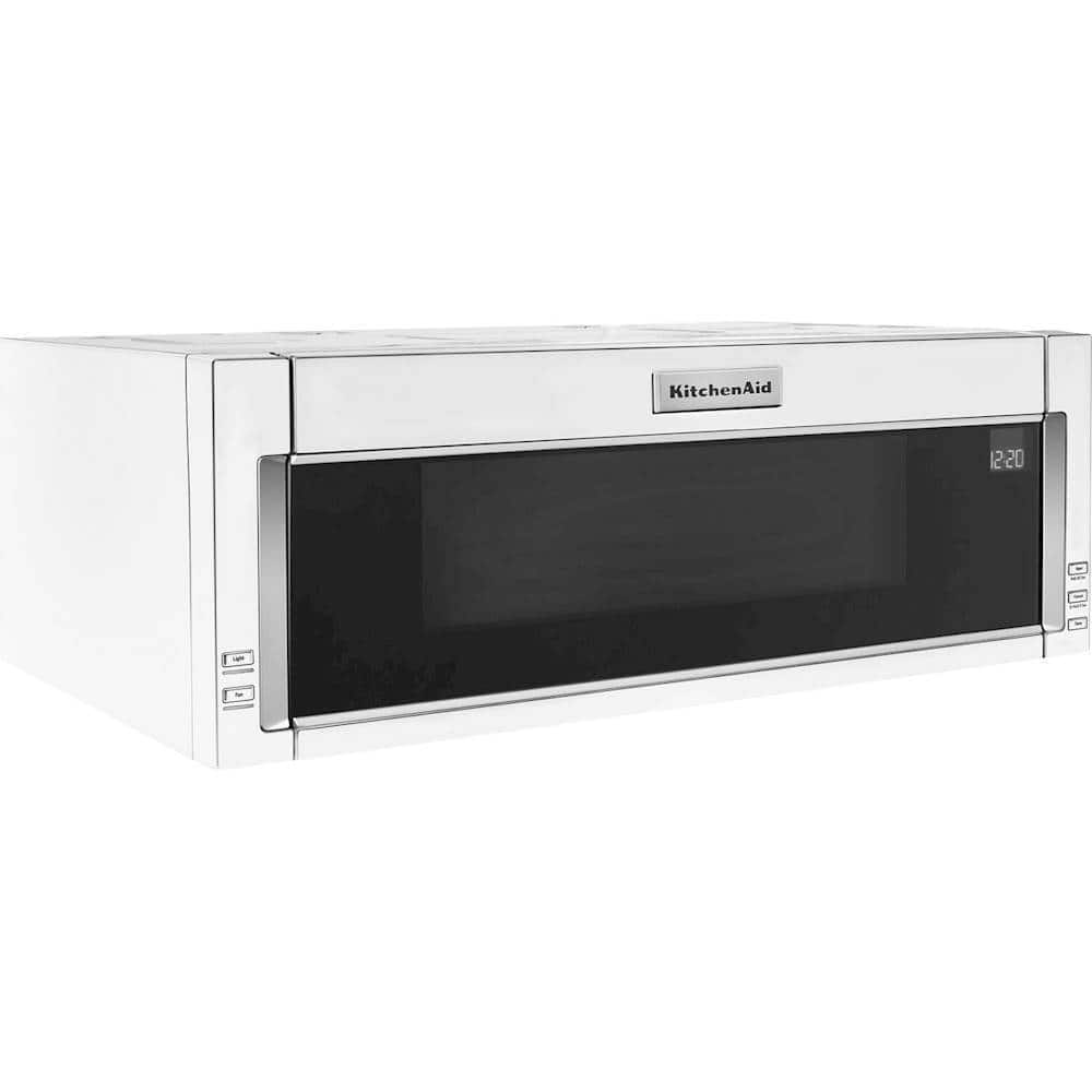 Angle. KitchenAid - 1.1 Cu. Ft. Over-the-Range Microwave with Sensor Cooking - White.